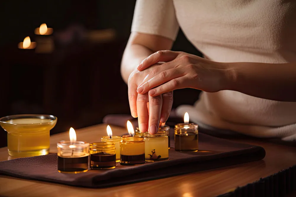 Massage thailandais aux huiles dans un cadre apaisant